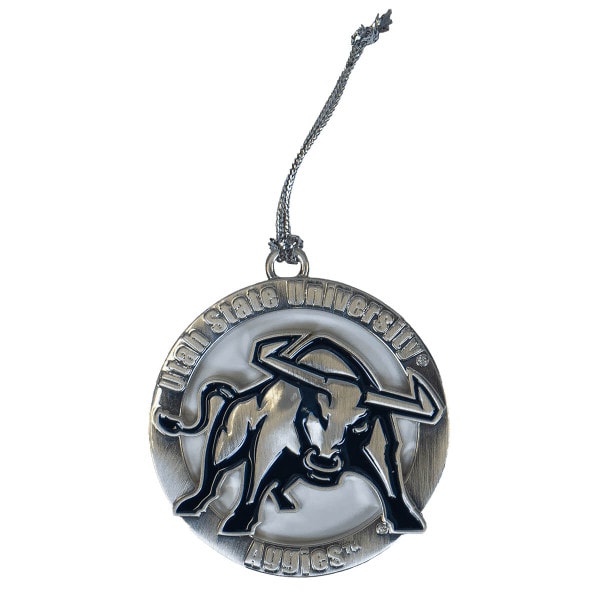 aggie bull ornament metal utahstate